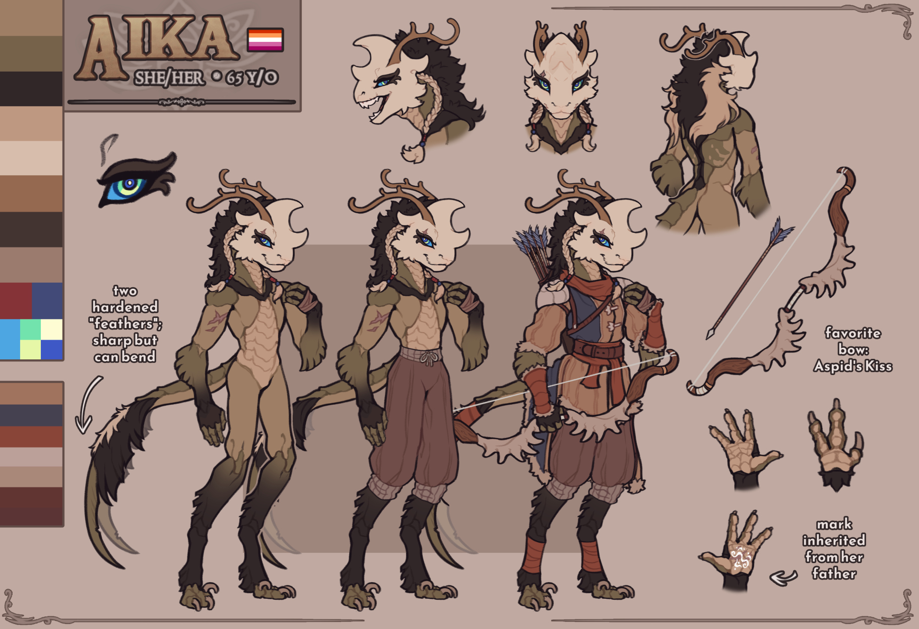 Aika's reference sheet
